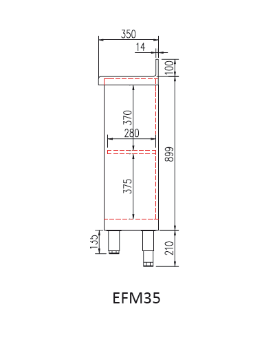 Mueble frente mostrador EFM35-100