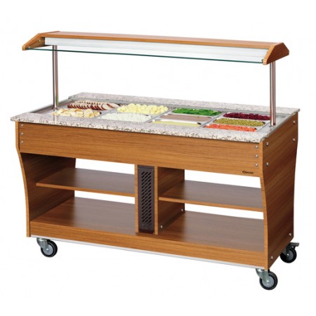 Carro buffet, caliente, 4x 1/1GN