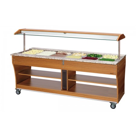 Carro buffet, caliente, 6x 1/1 GN